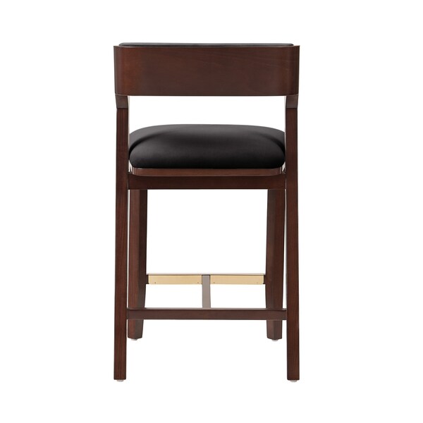 Manhattan Comfort Patricia Counter Stool  in Black - Set of 3 - 3-CS023-BK