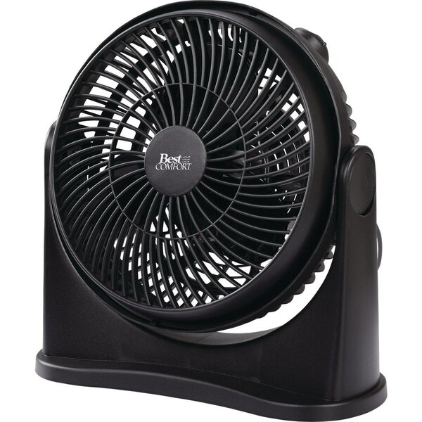 Best Comfort Floor Fan, 8 in Blade Dia, 3-Speed, Black - 15655