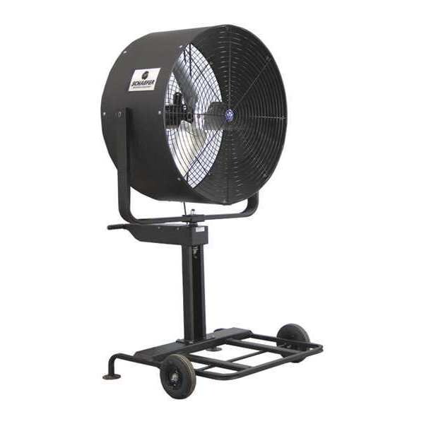 Schaefer Standard Duty Air Circulator, Pedestal Mount, 36 in Blade Dia, 115/230V, 11,700 cfm, Oscillating - VKO36-B-O