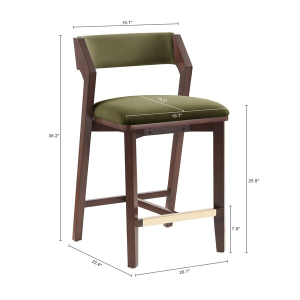 Manhattan Comfort Patricia Counter Stool  in Turtle Green - CS023-GR