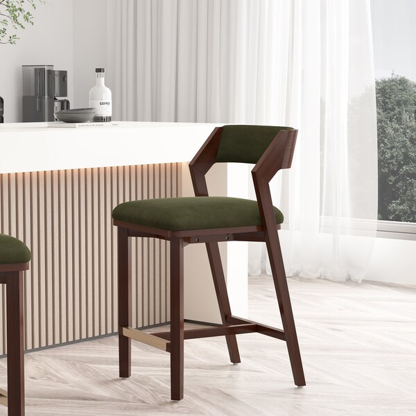 Manhattan Comfort Patricia Counter Stool  in Turtle Green - CS023-GR