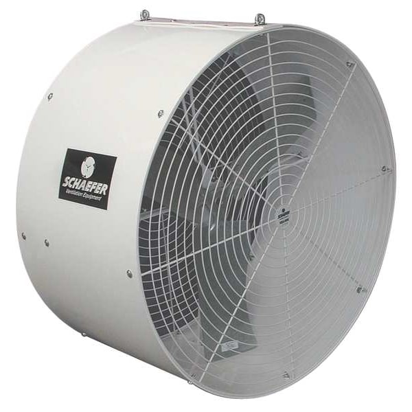 Schaefer Standard Duty Industrial Fan, Ceiling Mount, 36 in Blade Dia, 230/460V, 11,690 cfm, Non-Oscillating - VKC36-3
