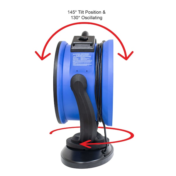 Xpower Multipurpose Air Circulator, 14 in Blade Dia, 115V, 2,100 cfm, Oscillating - FC-300S