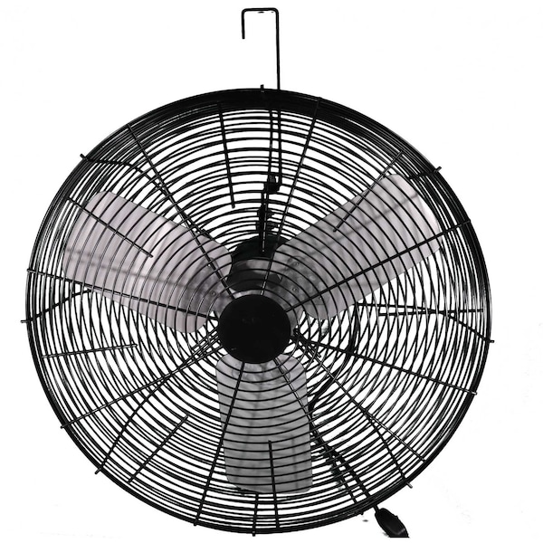 Hessaire Air Circulator, Rafter Mount, 24 in Blade Dia - 24B4B-S