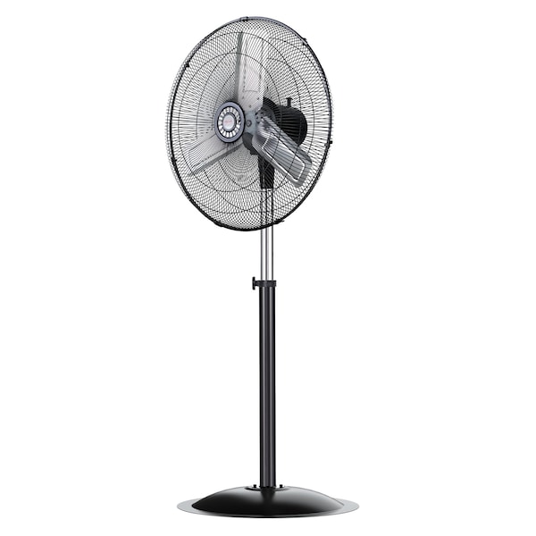 Mytek High Velocity Industrial Air Circulator, 24 in Blade Dia, 120V, Oscillating - 3367K1-SSMY4