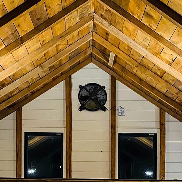 Ipower Ventilation Fan Air Circulator W/ Thermostat, 20 in Blade Dia, 115V - HIFANXVENTIL20THEMOT