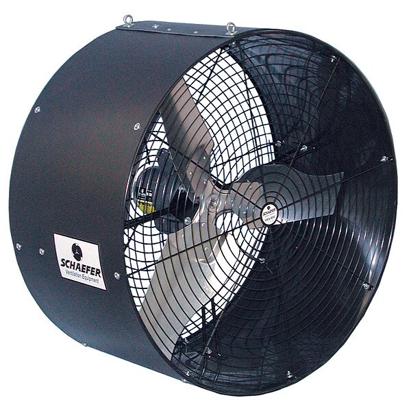 Schaefer Standard Duty Industrial Fan, Ceiling Mount, 36 in Blade Dia, 115/230V, 11,690 cfm, Non-Oscillating - GVKC36