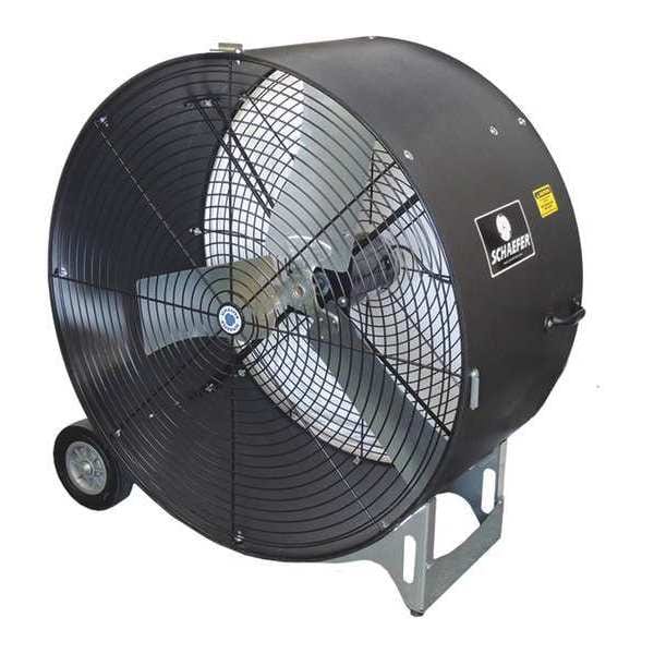 Schaefer Standard Duty Air Circulator, Floor Mount, 36 in Blade Dia, 115/230V, 11,700 cfm, Non-Oscillating - VKM36-B-O