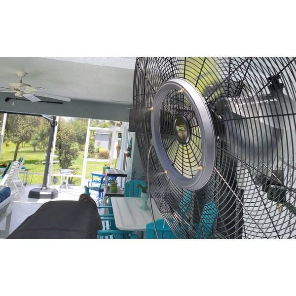 King Electric Outdoor Air Circulator, Wall Mount, 24 in Blade Dia, Oscillating - WFO-24