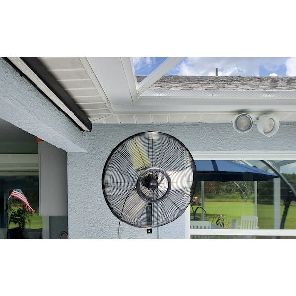 King Electric Outdoor Air Circulator, Wall Mount, 24 in Blade Dia, Oscillating - WFO-24