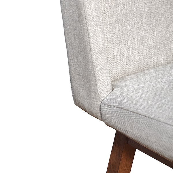 Armen Living Stancoste Swivel Counter Stool in Brown Oak Wood Finish with Beige Fabric - 840254332157