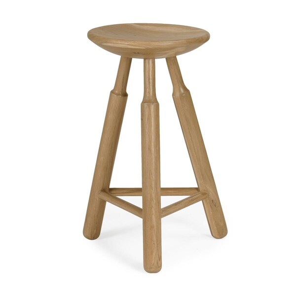 Kd Oficina Dowel Counter Stool, Natural Oil Finish - KD3087798