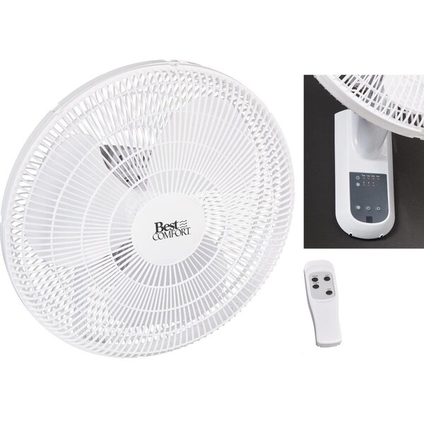 Best Comfort Fan, Wall Mount, 16 in Blade Dia, Oscillating - 15258-R PG