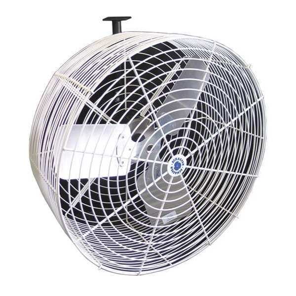 Schaefer Standard Duty Industrial Fan, Wall Mount, 24 in Blade Dia, 115/230V, 7,860 cfm, Non-Oscillating - GVK24