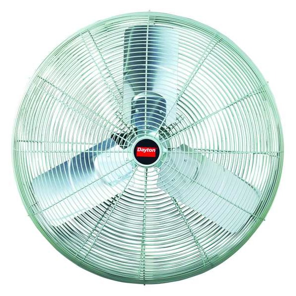 Dayton Standard Duty Industrial Fan, Ceiling, IBeam, Pedestal, Wall Mount, 30 in Blade Dia, 208-230/460V - 1VCG8