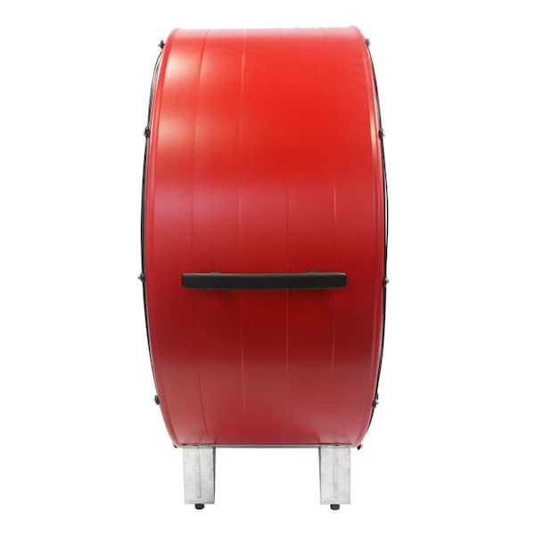 Maxx Air Barrel Air Circulator Fan, 36 in Blade Dia, 120V, 7,300/10,200 cfm, Non-Oscillating - BF36BD RED