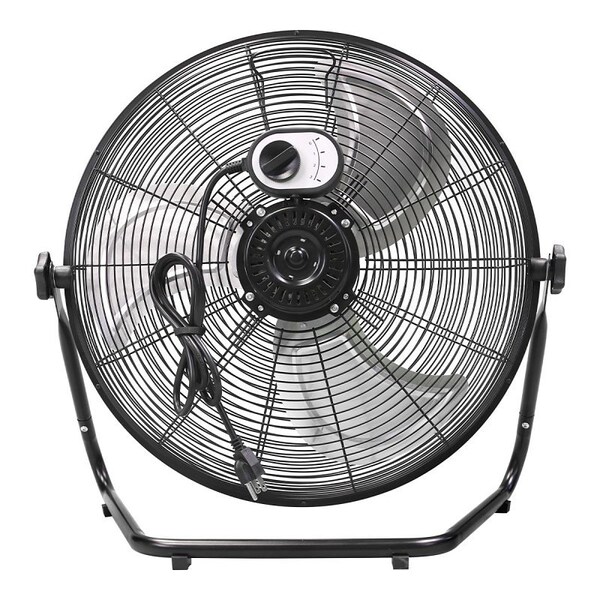 Maxx Air MaxxAir HVFF 20 High-Velocity Floor Fan, 20 in Dia Blade, 1500 to 2250 cfm, 3-Speed, Black - HVFF 20