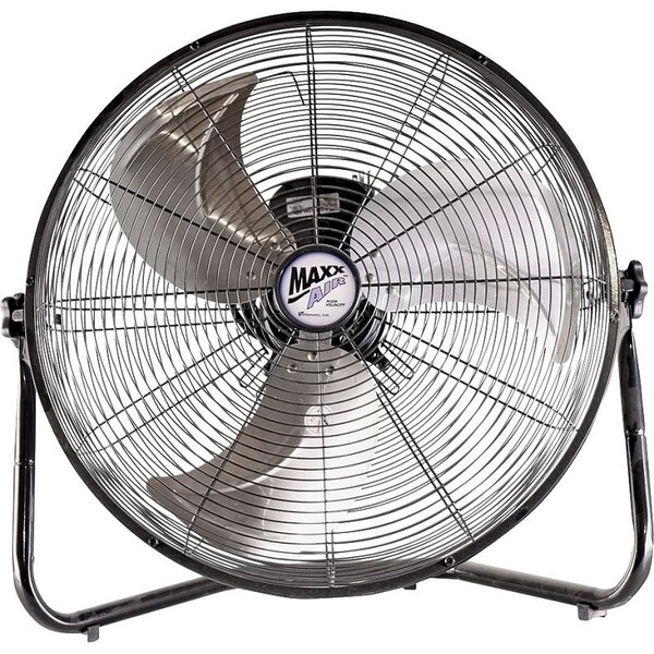 Maxx Air MaxxAir HVFF 20 High-Velocity Floor Fan, 20 in Dia Blade, 1500 to 2250 cfm, 3-Speed, Black - HVFF 20