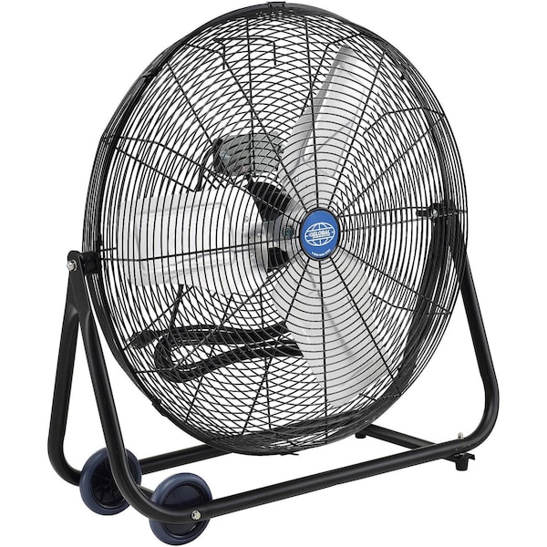 Global Industrial Portable Tilt Floor Fan, 24 in Blade Dia, 120V - 292594