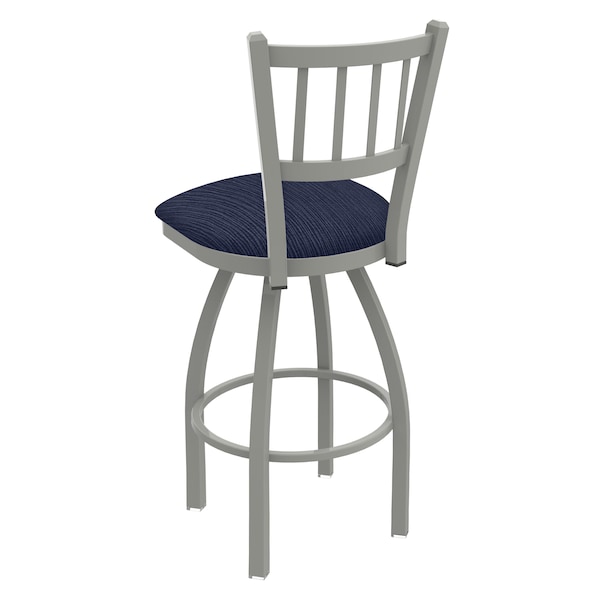 Holland Bar Stool Co 25" Swivel Counter Stool, Nickel Finish, Graph Anchor Seat - 82025AN014