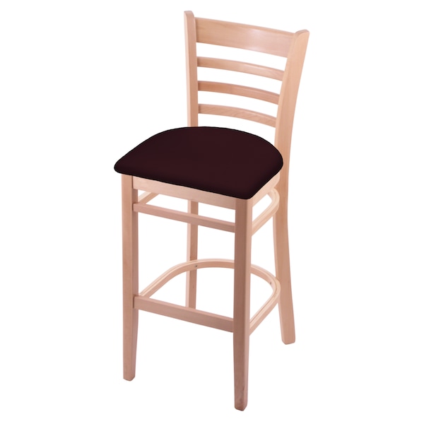 Holland Bar Stool Co 25" Counter Stool, Natural Finish, Canter Bordeaux Seat - 314025NAT005