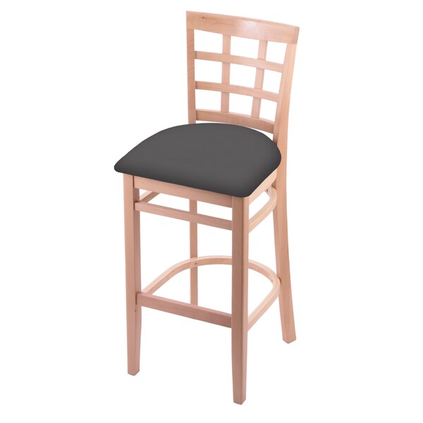 Holland Bar Stool Co 25" Counter Stool, Natural Finish, Canter Storm Seat - 313025NAT004