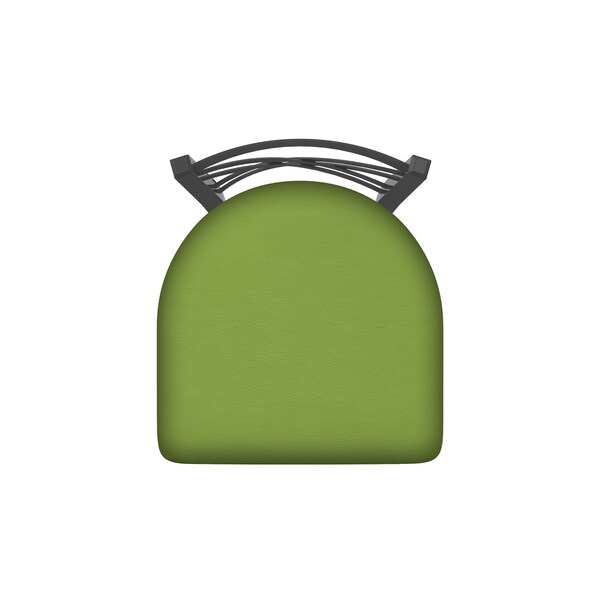 Holland Bar Stool Co 25" Swivel Counter Stool, Pewter Finish, Canter Kiwi Green Seat - 82025PW009