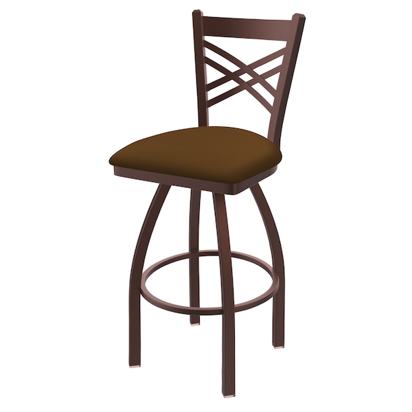 Holland Bar Stool Co 25" Swivel Counter Stool, Bronze Finish, Canter Thatch Seat - 82025BZ001