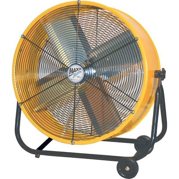 Maxx Air MaxxAir BF24TF Tilt Fan, 1750 to 3200 cfm, 120 V, Yellow - BF24TFRED