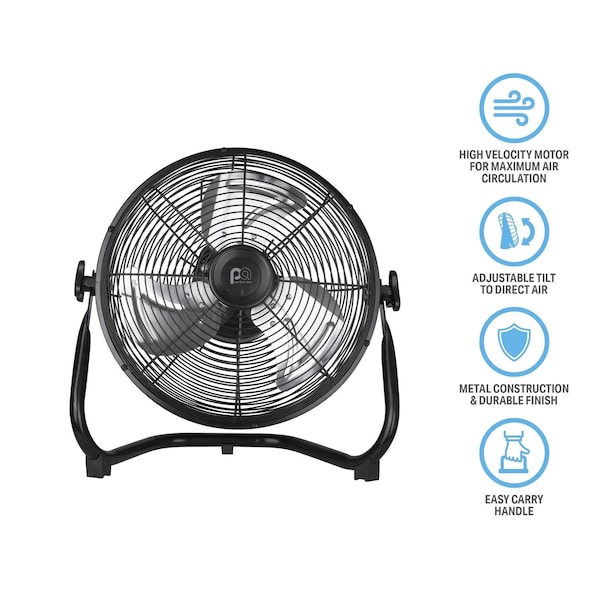 Perfect Aire Perfect Aire 15.75 in. H X 12 in. D 3 speed High Velocity Floor Fan - 1PAFHV12