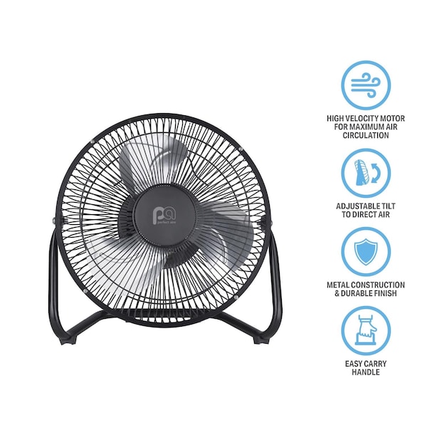 Perfect Aire Perfect Aire 11.75 in. H X 9 in. D 2 speed High Velocity Fan - 1PAFHV9