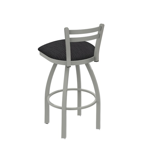 Holland Bar Stool Co 25" Low Back Swivel Counter Stool, Nickel Finish, Graph Anchor Seat - 41125AN014