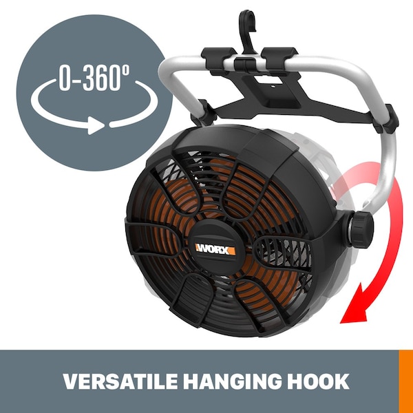 Worx 20V Power Share Cordless Work Fan, Tool Only - WX095L.9