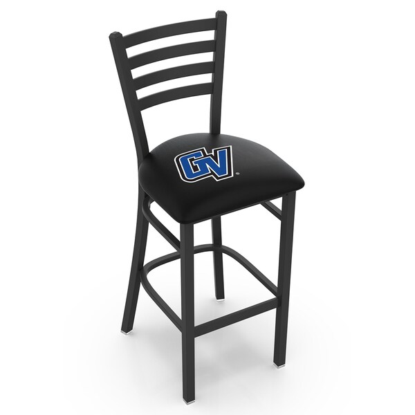 Holland Bar Stool Co 25" Blk Wrinkle Grand Valley State Station Counter Stool, Ladder Back - L00425GVSTUN