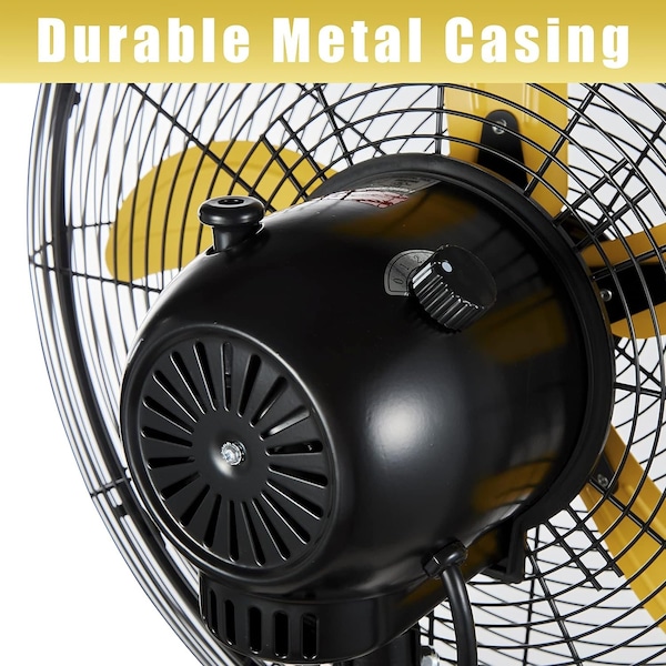 Edendirect 20in Heavy Duty High Velocity Pedestal Oscillating Fan with 1/5, Commercial or Industrial Fan - IR-FAN7808