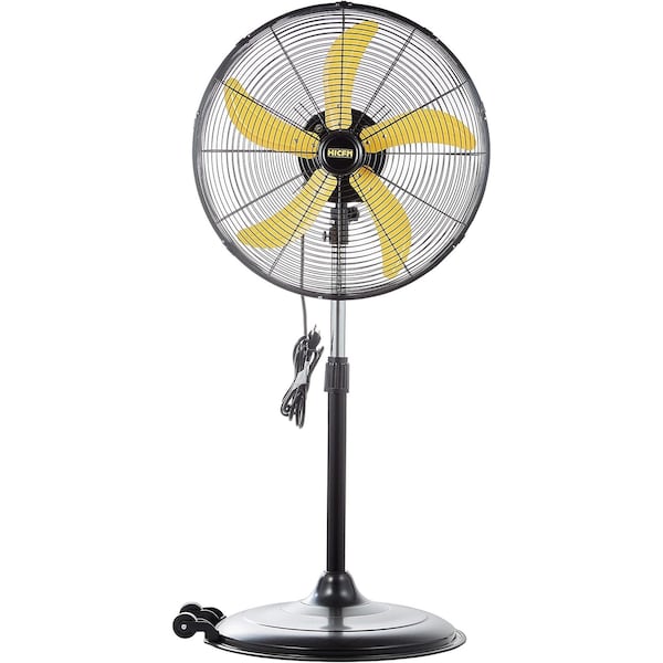 Edendirect 20in Heavy Duty High Velocity Pedestal Oscillating Fan with 1/5, Commercial or Industrial Fan - IR-FAN7808