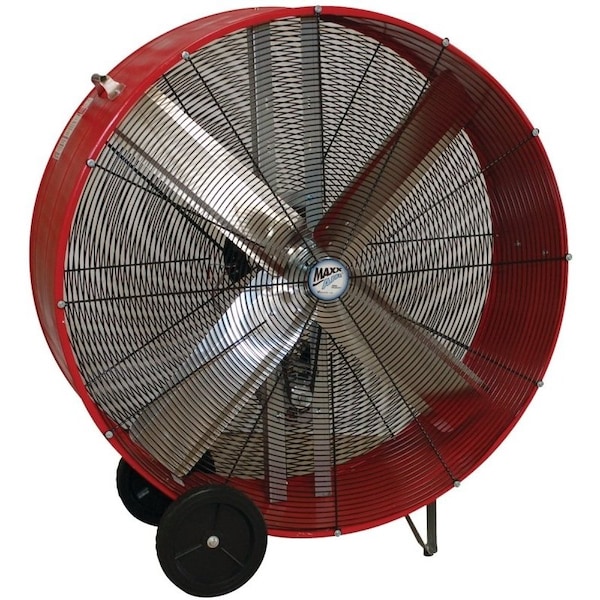 Maxx Air Portable Barrel Fan, 120 V, 2Speed, 5800 to 10,000 cfm Air, Red - BF42BD