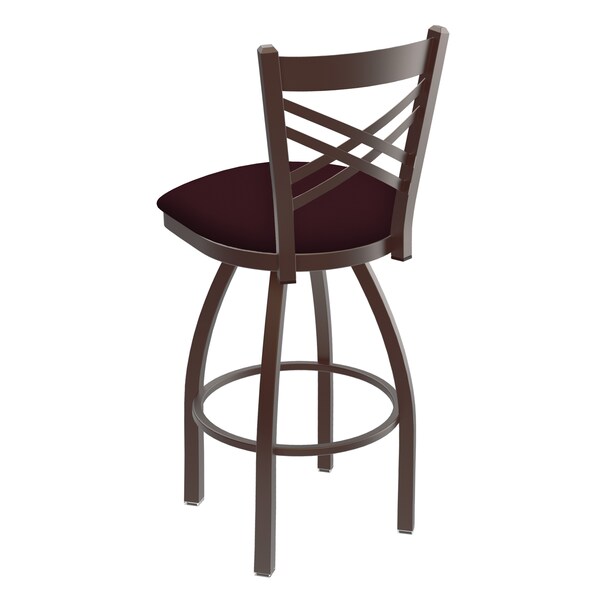 Holland Bar Stool Co 25" Swivel Counter Stool, Bronze Finish, Canter Bordeaux Seat - 82025BZ005