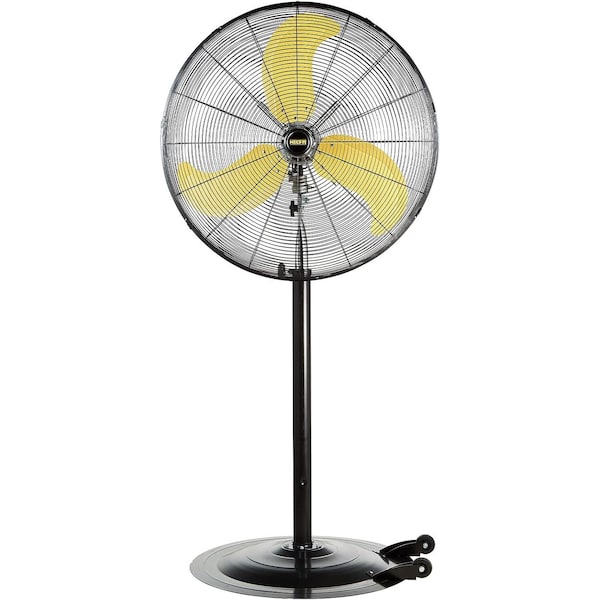 Elexnux 30in 120V 3-Speed High Velocity Indoor or Outdoor Yellow Oscillating Misting Pedestal Fan - IR-FAN7802