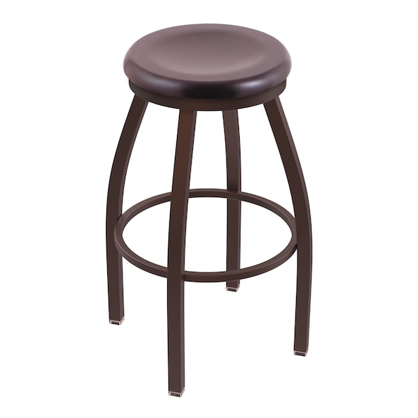 Holland Bar Stool Co 25" Swivel Counter Stool, Bronze Finish, Dark Cherry Maple Seat - 80225BZDCMPL