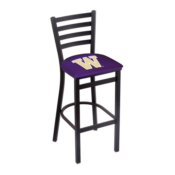 Holland Bar Stool Co 25" Blk Wrinkle Washington Stationary Counter Stool, Ladder Back - L00425WASHUN