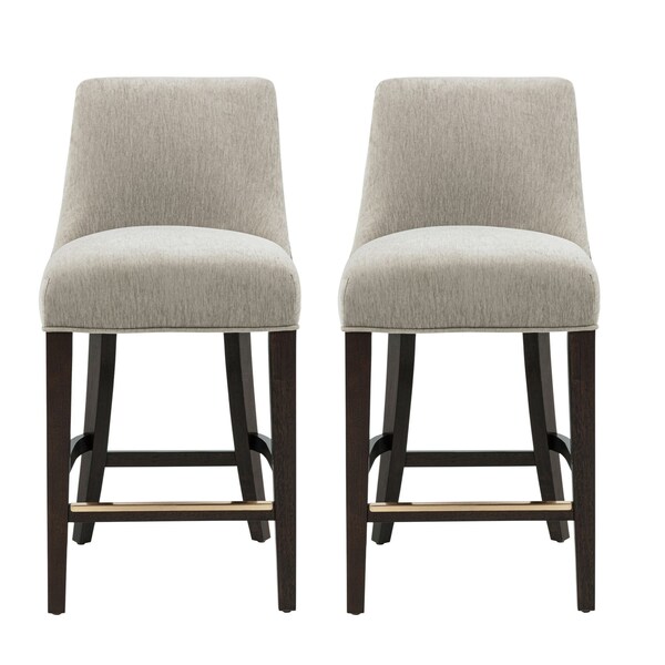 Manhattan Comfort Beever Counter Stool  in Taupe - Set of 2 - 2-CS024-TP
