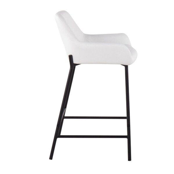 Lumisource Daniella Fixed-Height Counter Stool - Set of 2 PR - B24-DNLA2 BKPUW2