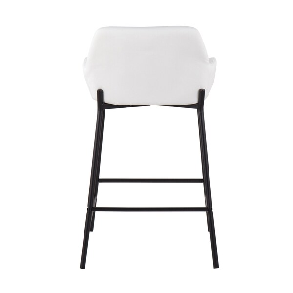 Lumisource Daniella Fixed-Height Counter Stool - Set of 2 PR - B24-DNLA2 BKPUW2