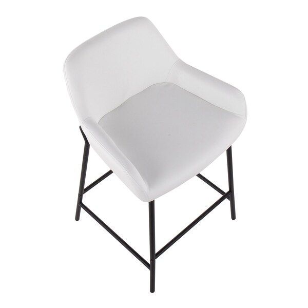 Lumisource Daniella Fixed-Height Counter Stool - Set of 2 PR - B24-DNLA2 BKPUW2