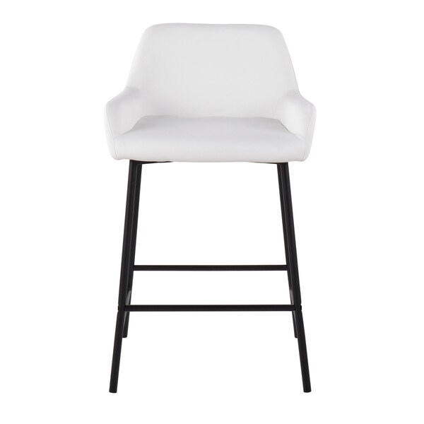 Lumisource Daniella Fixed-Height Counter Stool - Set of 2 PR - B24-DNLA2 BKPUW2