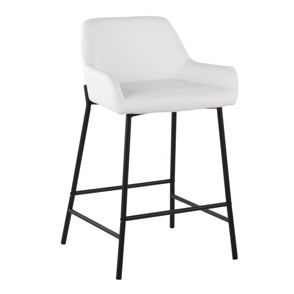 Lumisource Daniella Fixed-Height Counter Stool - Set of 2 PR - B24-DNLA2 BKPUW2