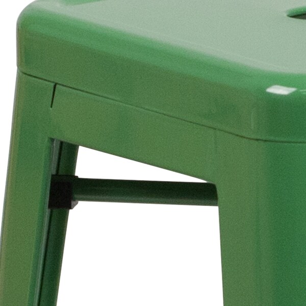 Flash Furniture 24" High Backless Green Metal Counter Height Stool - CH-31320-24-GN-GG