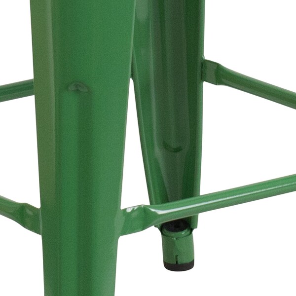 Flash Furniture 24" High Backless Green Metal Counter Height Stool - CH-31320-24-GN-GG