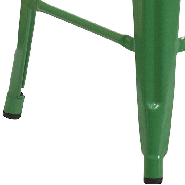 Flash Furniture 24" High Backless Green Metal Counter Height Stool - CH-31320-24-GN-GG